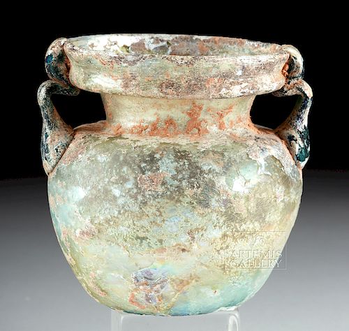 Roman Glass Jar w/ Pearlescent Iridescence