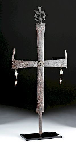 Published Large Byzantine Copper-Iron & Bronze Cross