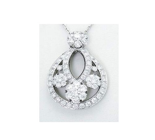 Van Cleef Arpels 18k Fleurette Diamond Pendant Necklace