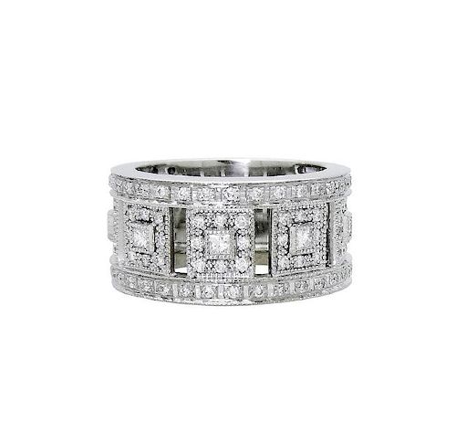 Charriol 18K White Gold Diamond ring size 6.5