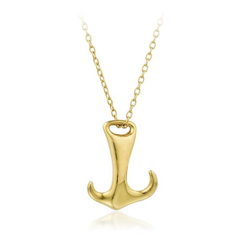 Elsa Peretti Tiffany & Co. 18K Gold Anchor Pendant Necklace