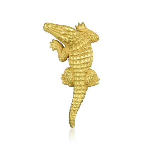 Kieselstein-Cord 18K Gold Crocodile Pin