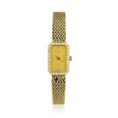 Bucherer 18K Gold Diamond Dress Watch
