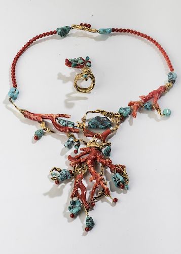 Necklace and ring, 1969