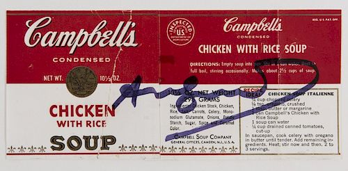 Campbell's Soup Label (Chicken With Rice), 1960s