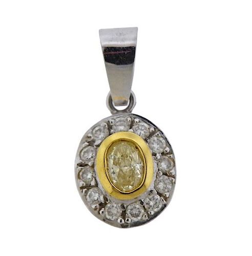 House of Baguettes 18k Gold Diamond Pendant 