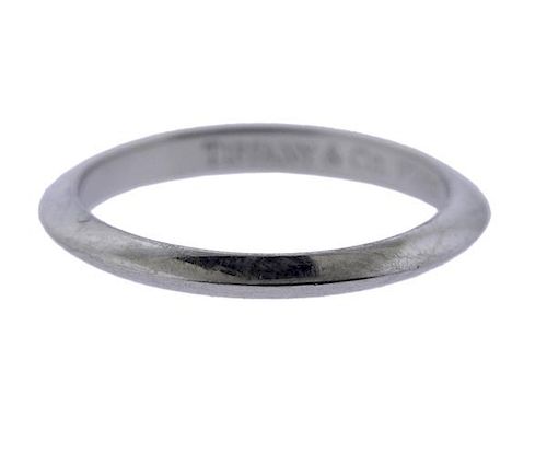 Tiffany &amp; Co Platinum Knife Edge Wedding Ring 