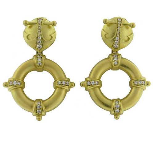 Paul Morelli Diamond 18k Gold Drop Earrings