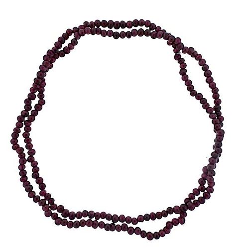 Garnet Bead Necklace 