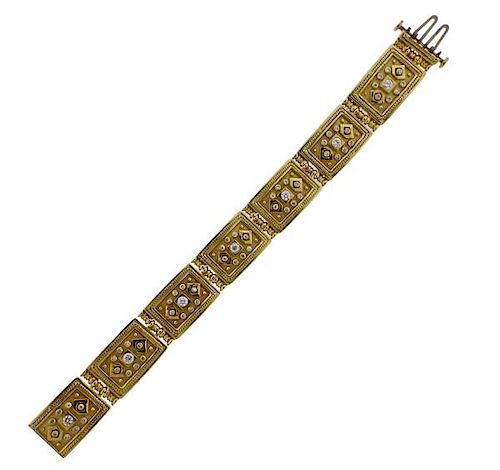 18k Gold Diamond Bracelet 