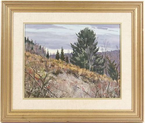 John Loughlin, New England Landscape Oil on Canvas