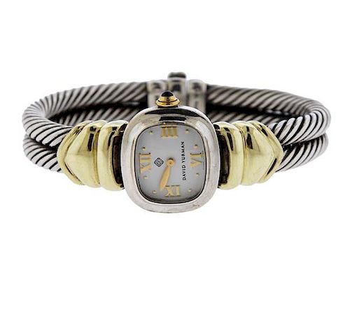 David Yurman Renaissance 14K Gold Silver Cable Watch