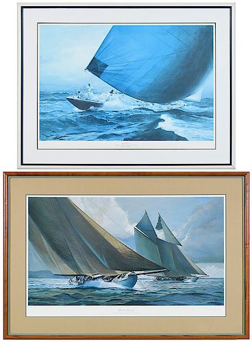 Two Frank Wagner Contemporary Sailing Prints