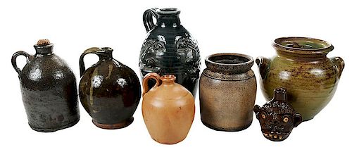 Seven Pieces Southern Pottery
