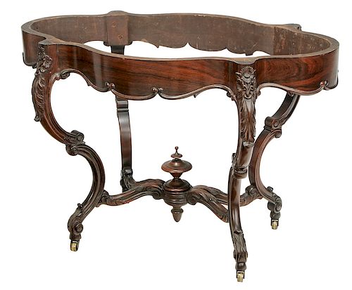 Carved Victorian Rosewood Center Table