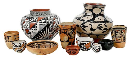 11 Pieces Southwestern Pottery
