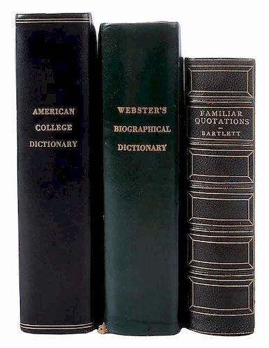 Three Leather Reference Books