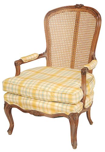 Louis XV Style Cane Backed Fauteuil