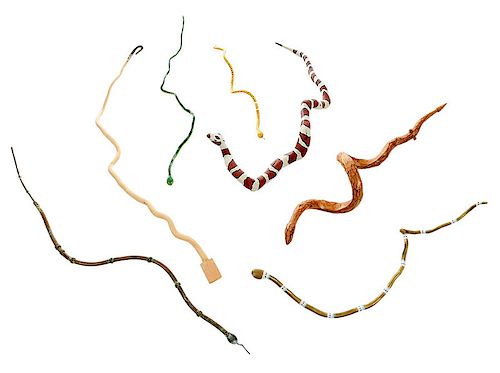 Seven Folk Art Snakes