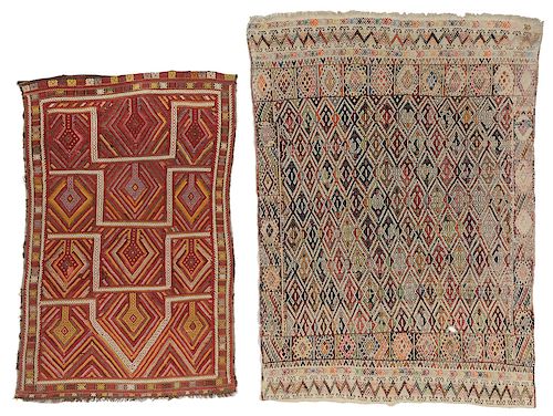 Two Flat Woven Rugs