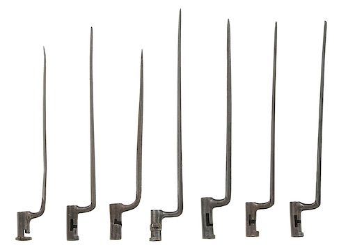Seven American Socket Bayonets