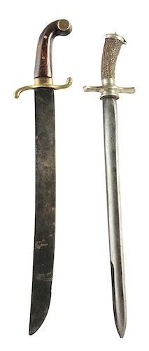 Two Antique Long Fascine Knives