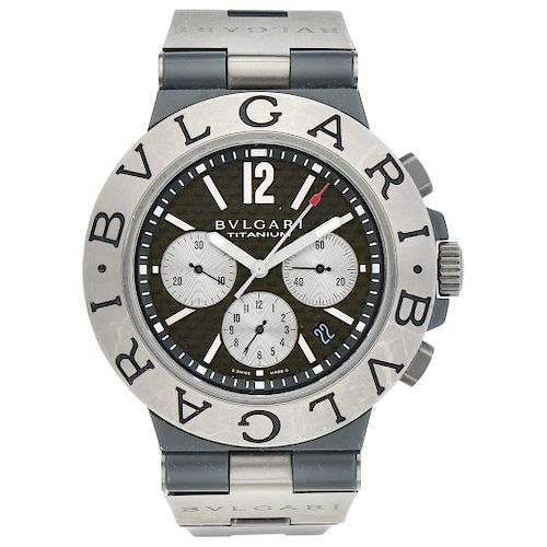 BVLGARI DIAGONO TITANIUM REF. TI 44 TA CH wristwatch.