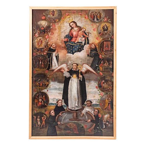 SAINT VINCENT FERRER WITH SCENES OF THE LIFE OF MARY AND JESUS 