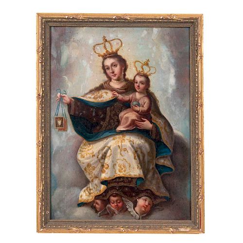 A PAIR OF IMAGES OF OUR LADY OF MOUNT CARMEL