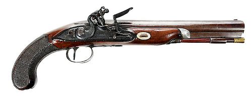 Georgian Clark Holborn Flintlock Pistol