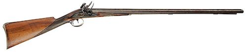 London Double Barrel Flintlock Rifle