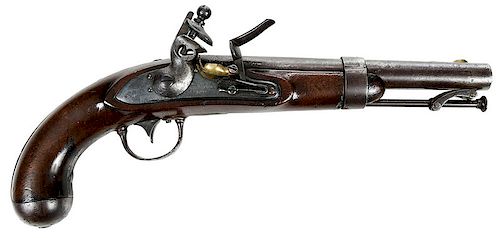 American Asa H. Waters Model 1836 Flintlock Pistol