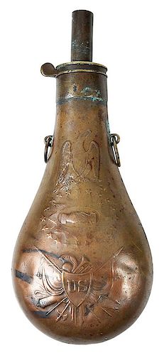 1856 Batty Peace Powder Flask