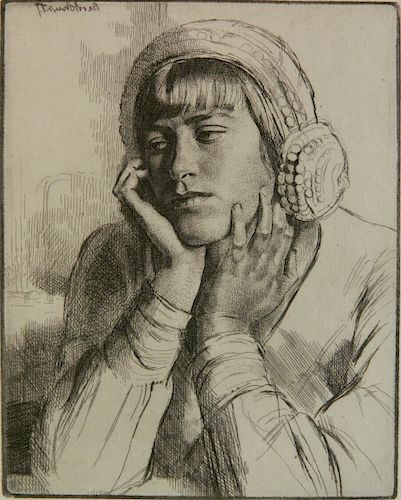 Gerald Brockhurst etching
