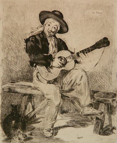 Edouard Manet etching and drypoint