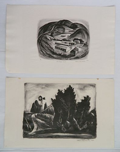 Warren Newcombe 2 lithographs