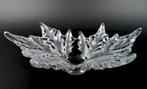 Lalique large frosted and molded glass centerbowl