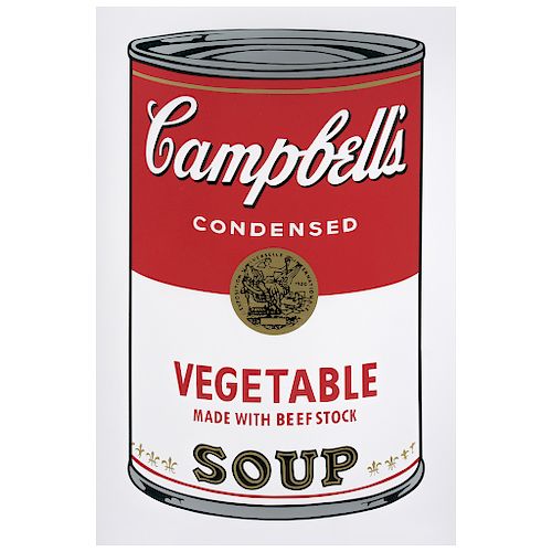ANDY WARHOL, II.48: Campbell's Vegetable Soup.