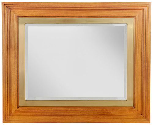 Large Framed Beveled Glass Mirror