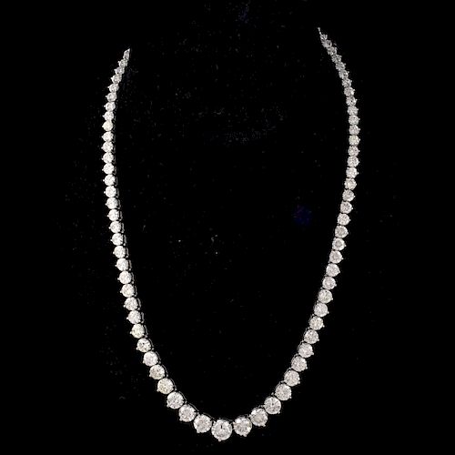 50.0ct TW Diamond and 18K Gold Necklace