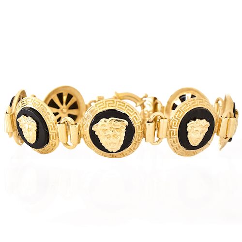 Versace style 14K Gold Bracelet