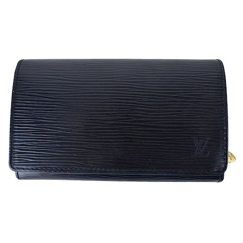 Louis Vuitton Black Epi Porte-Tresor Zip Wallet