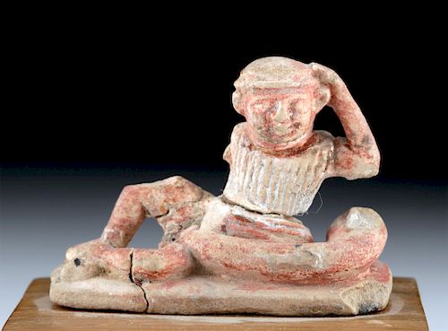 Romano-Egyptian Polychrome Pottery Ithyphallic Figure
