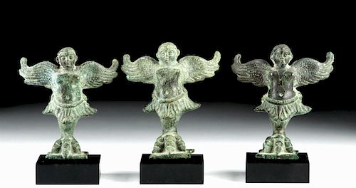 Trio of Roman Bronze Harpies - Vessel or Table Legs