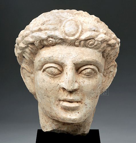 Lifesize+ Palmyrene Limestone Head - Masterpiece!