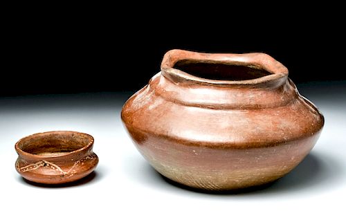 Lot of 2 Ancient Pottery Vessels - Chupicuaro & Jalisco
