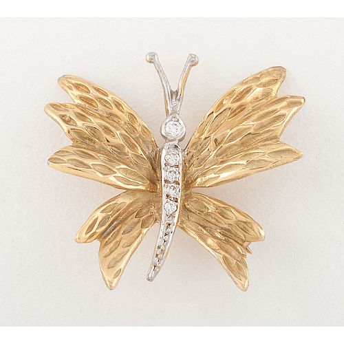 Tiffany & Co. 18 Karat Yellow Gold Butterfly Brooch