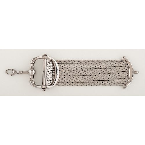 Gucci Multi-strand Silver Horsebit Bracelet 