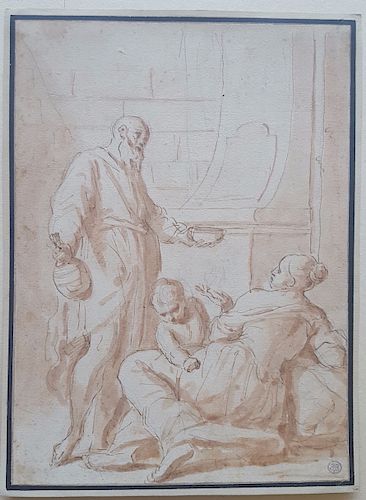 Italian Old Master Drawing Anton Domenico Gabbiani (1652–1726) attr. 
