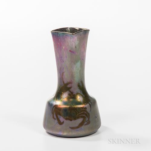 Frederic Danton Metallic Lustre Pottery Vase